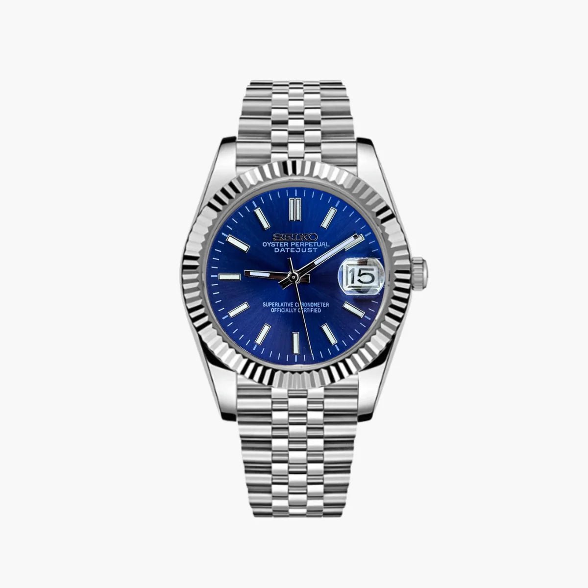 Seiko Mod Datejust | Blue - TWTwatches