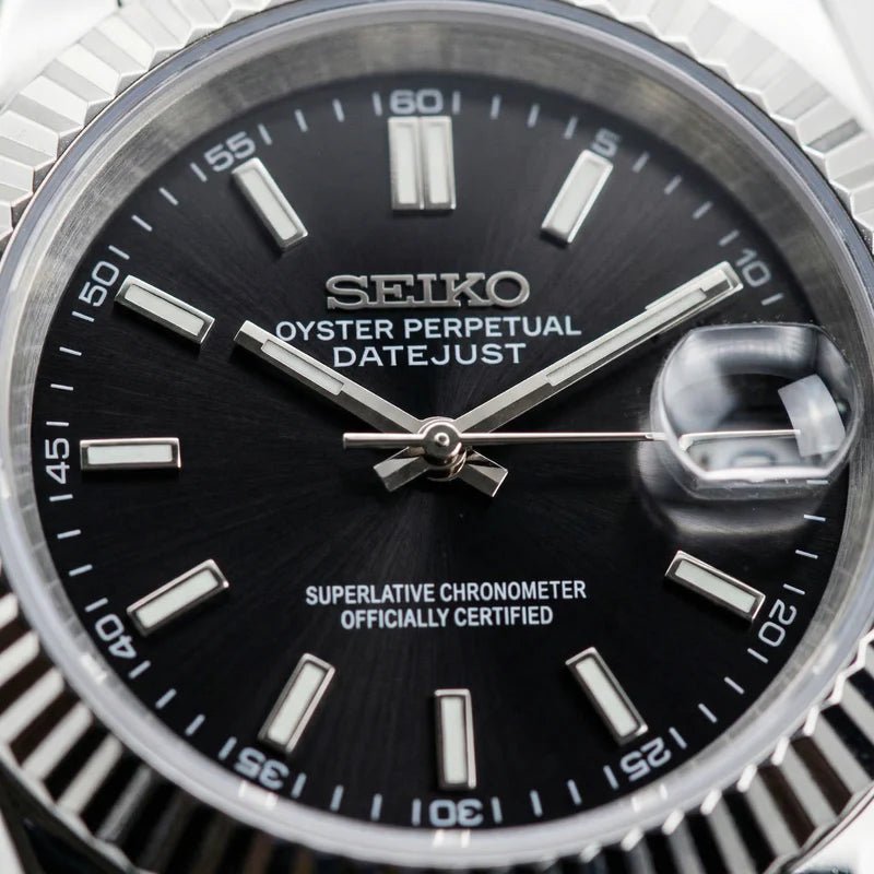 Seiko Mod Datejust | Classic Black - TWTwatches