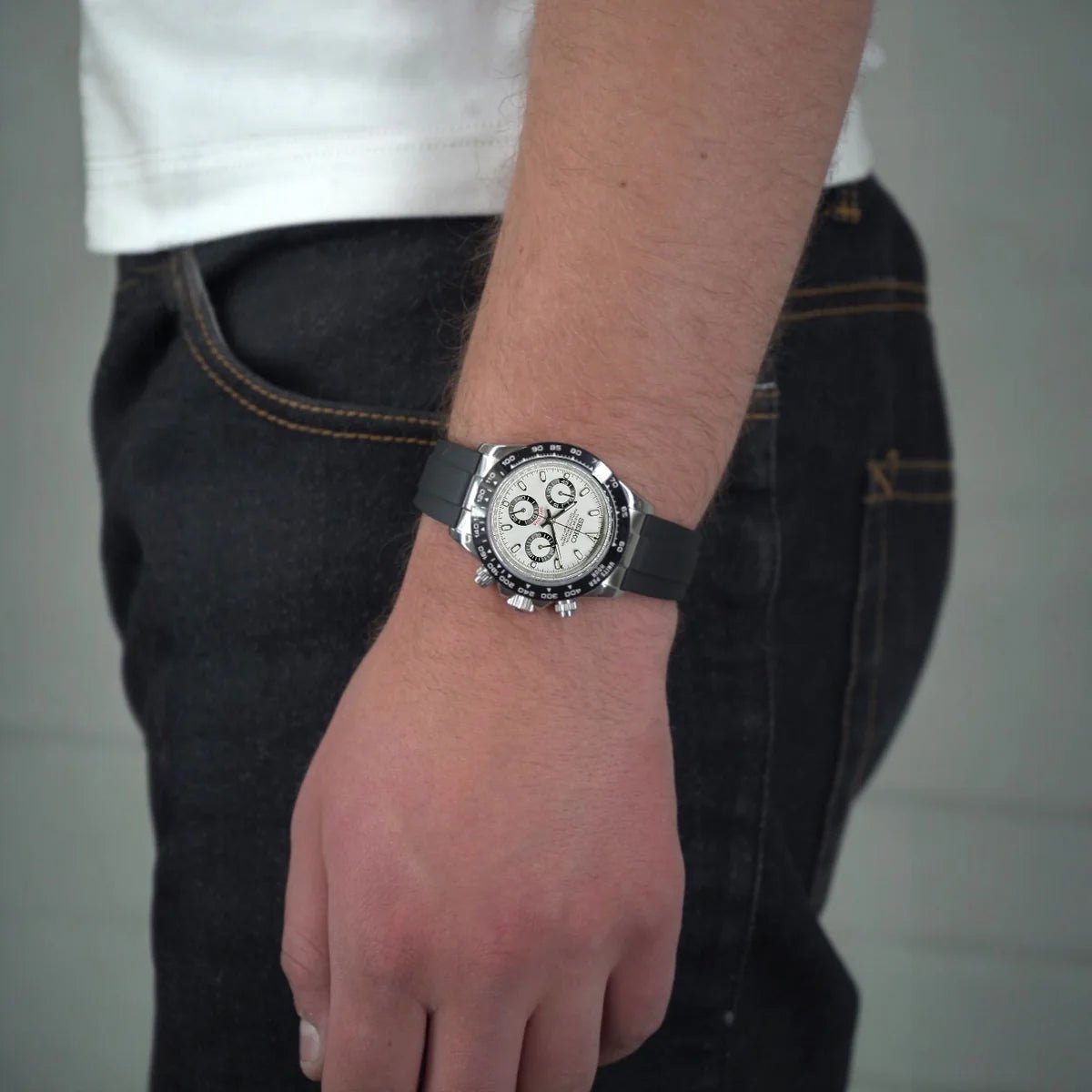 Seiko Mod Daytona Panda | Rubber - TWTwatches