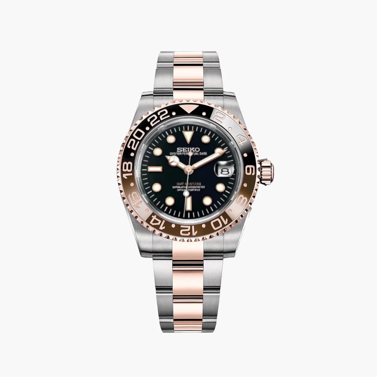 Seiko Mod GMT Rootbeer | Oyster - TWTwatches