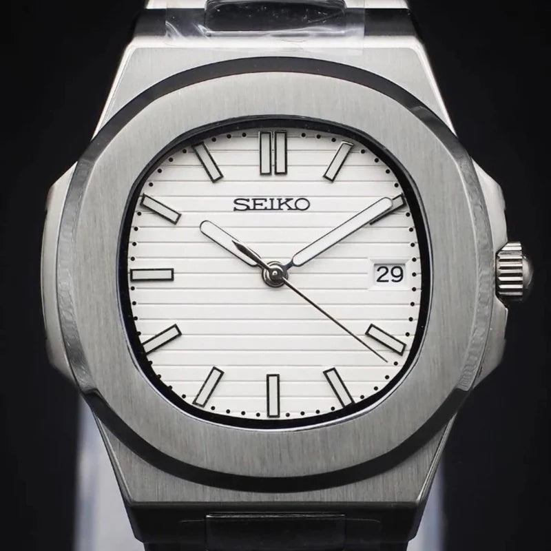 Seiko Mod Nautilus | White - TWTwatches