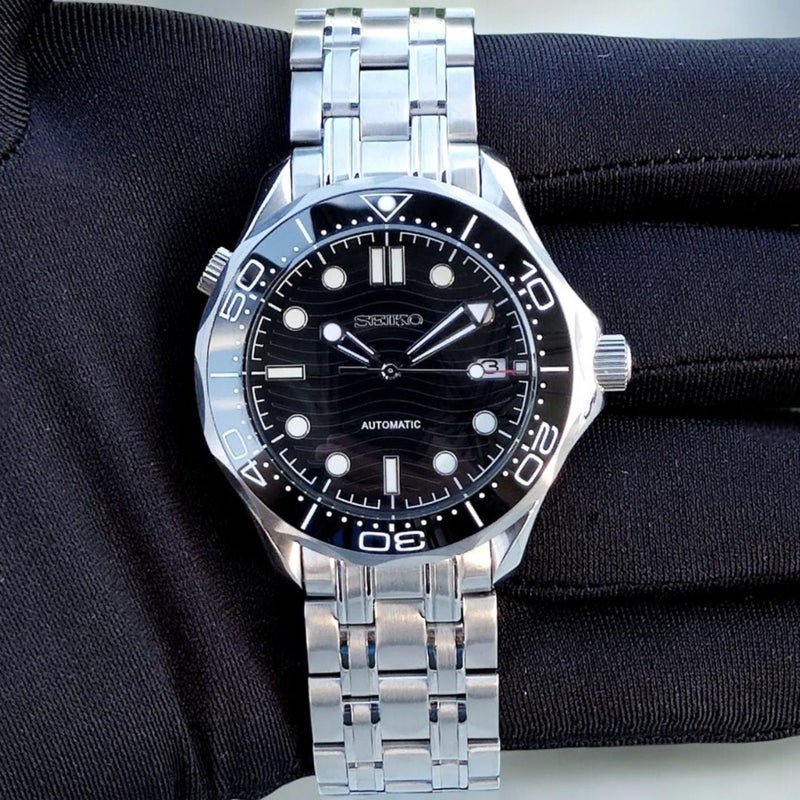 Seiko Mod Speedmaster | Black - TWTwatches