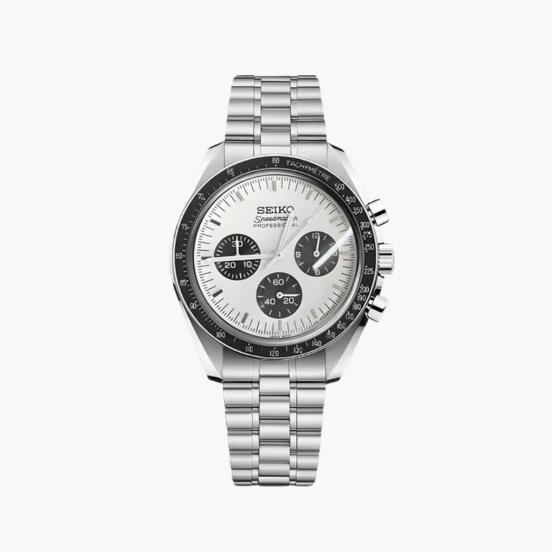 Seiko Mod Speedmaster | White - TWTwatches