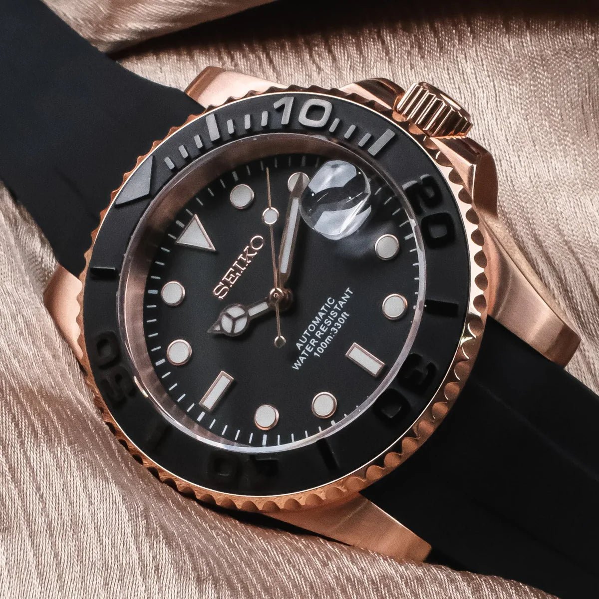 Seiko Mod Submariner Classic | Black - TWTwatches