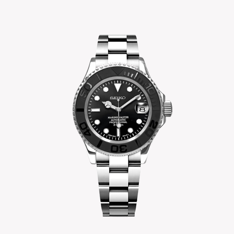 Seiko Mod Submariner Yachtmaster | Black - TWTwatches