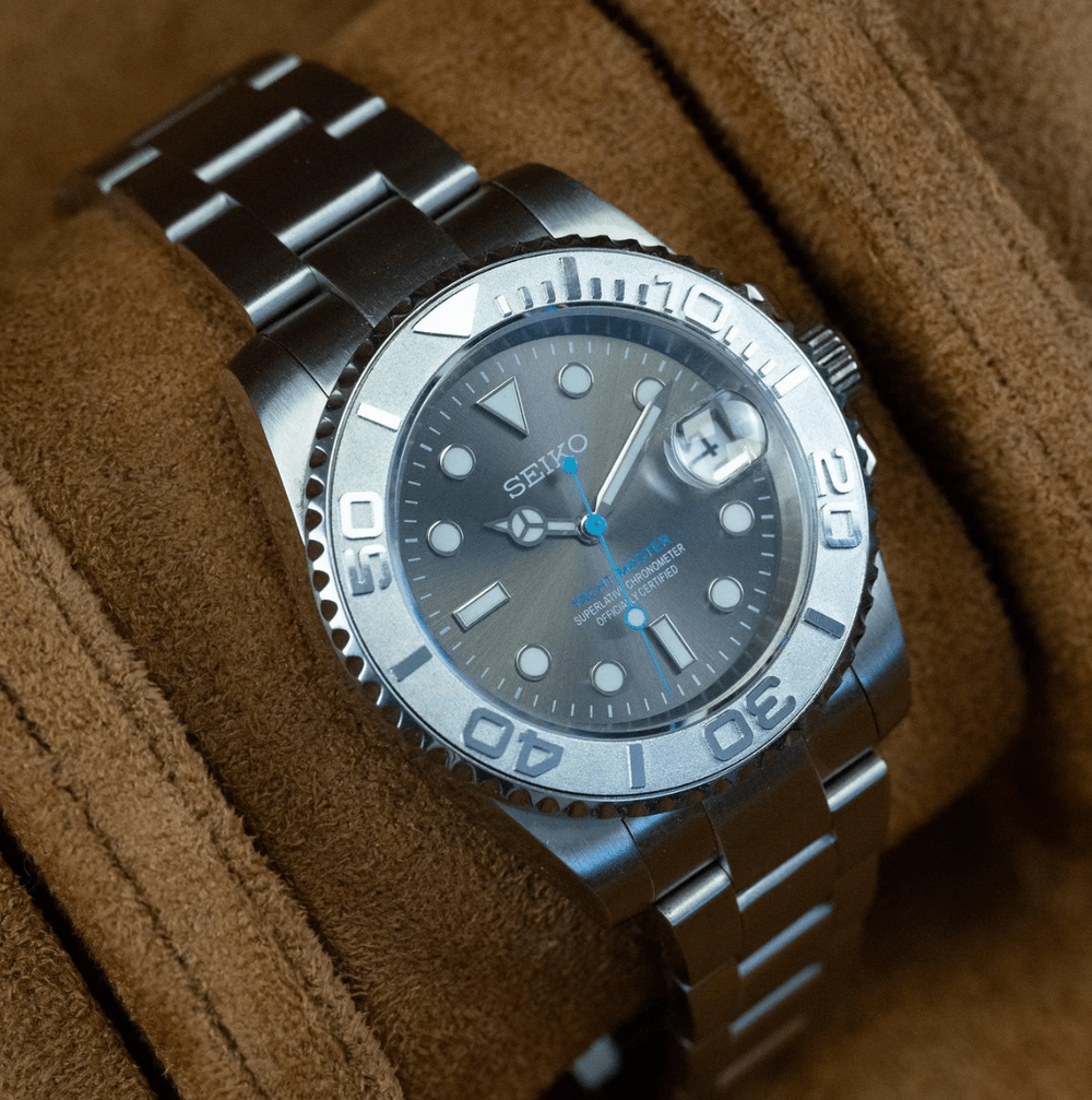 Seiko Mod Submariner Yachtmaster | Silver - TWTwatches