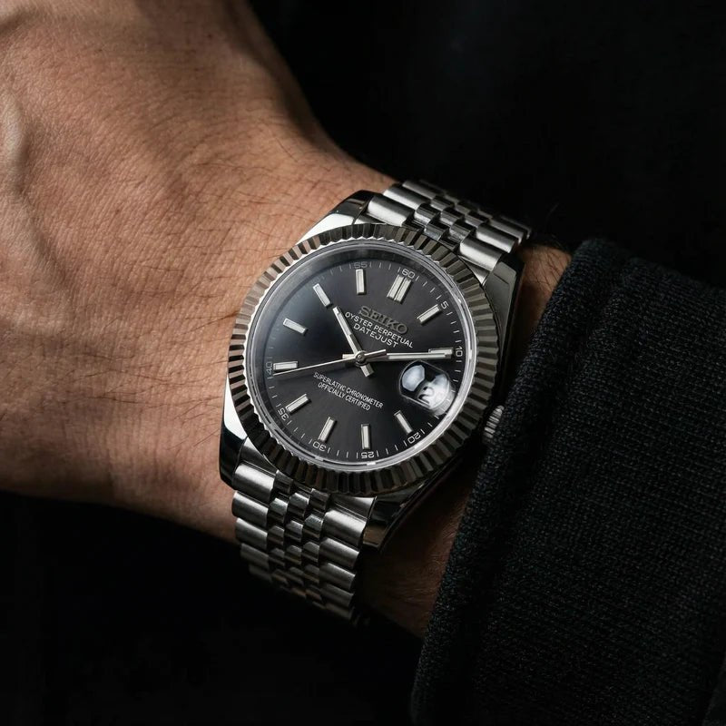 Seiko Mod Datejust | Classic Black - TWTwatches