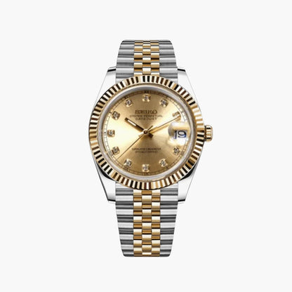 Seiko Mod Datejust Diamond | Gold - TWTwatches
