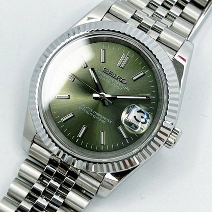 Seiko Mod Datejust | Olive Green - TWTwatches