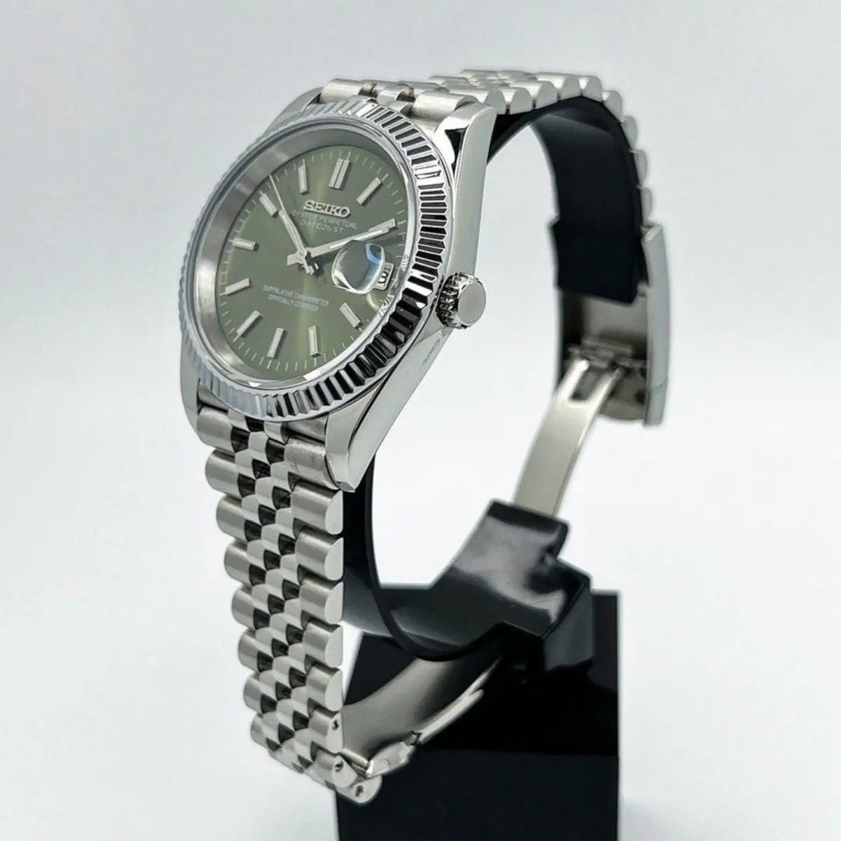 Seiko Mod Datejust | Olive Green - TWTwatches