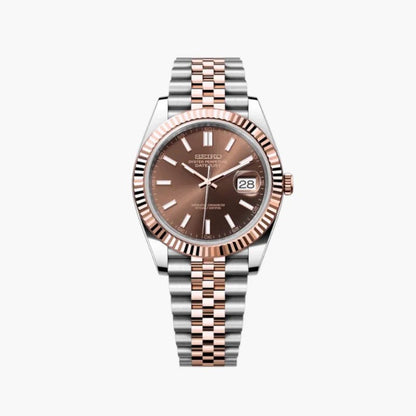 Seiko Mod Datejust Rose Gold | Twotone - TWTwatches