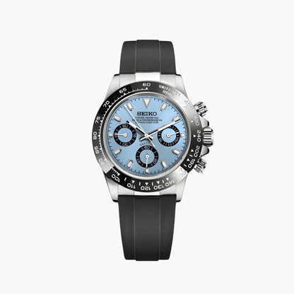 Seiko Mod Daytona Blue | Rubber - TWTwatches