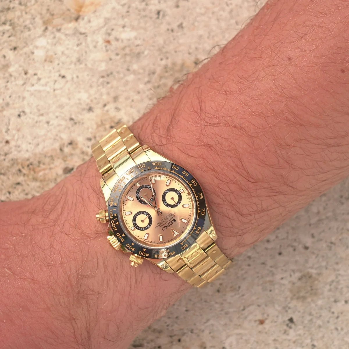 Seiko Mod Daytona | Gold - TWTwatches