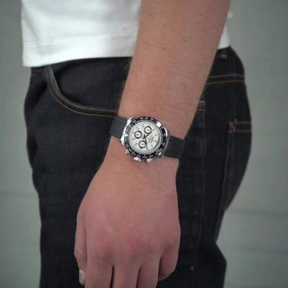 Seiko Mod Daytona Panda | Rubber - TWTwatches