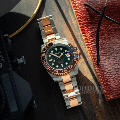 Seiko Mod GMT Rootbeer | Oyster - TWTwatches