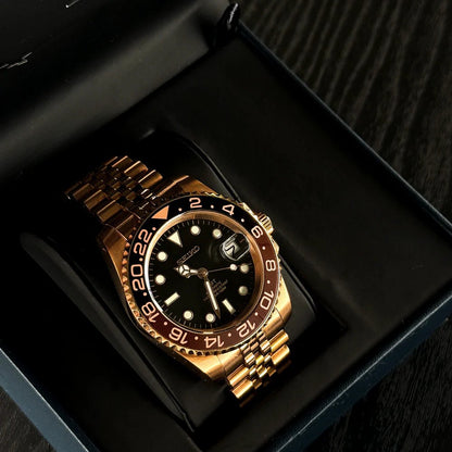 Seiko Mod GMT Rootbeer | Rose Gold - TWTwatches