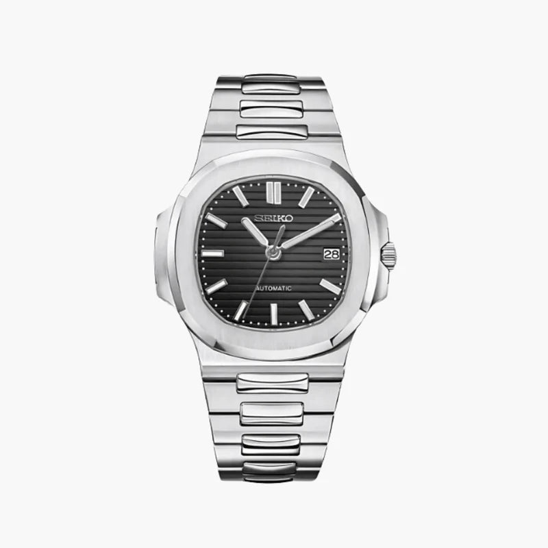 Seiko Mod Nautilus | Black - TWTwatches