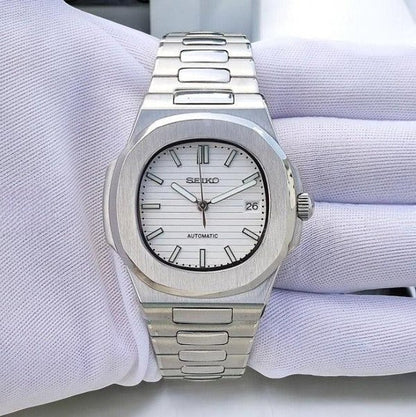 Seiko Mod Nautilus | White - TWTwatches