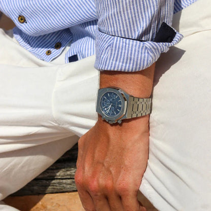 Seiko Mod Royal Oak Chrono | Blue - TWTwatches