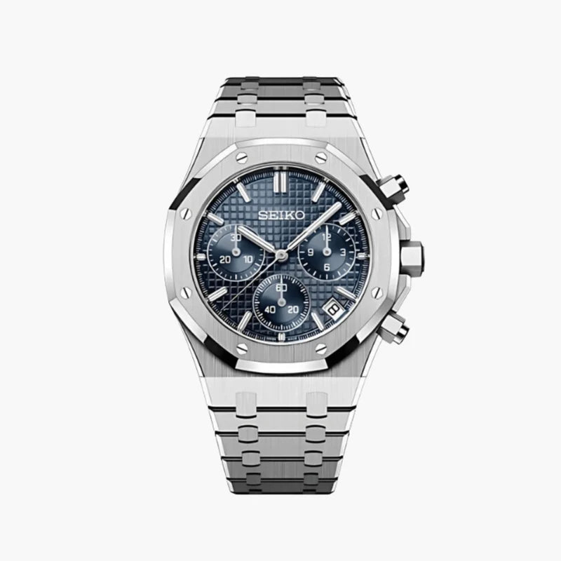 Seiko Mod Royal Oak Chrono | Blue - TWTwatches
