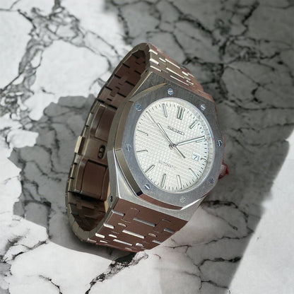 Seiko Mod Royal Oak Classic | White - TWTwatches