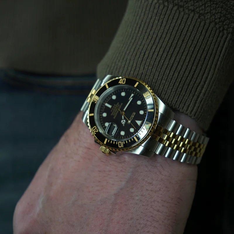 Seiko Mod Submariner Black | Twotone - TWTwatches