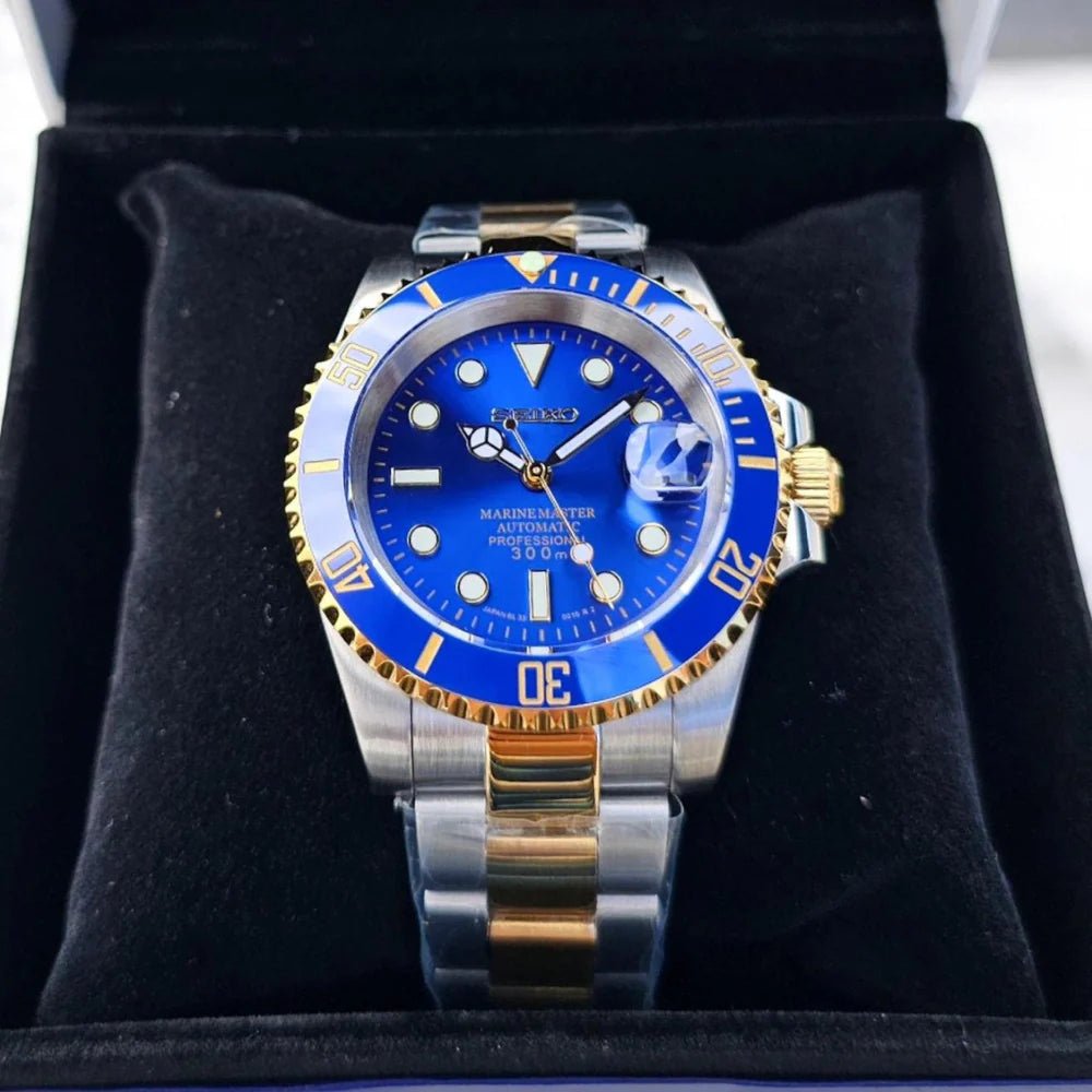 Seiko Mod Submariner Blue | Twotone - TWTwatches