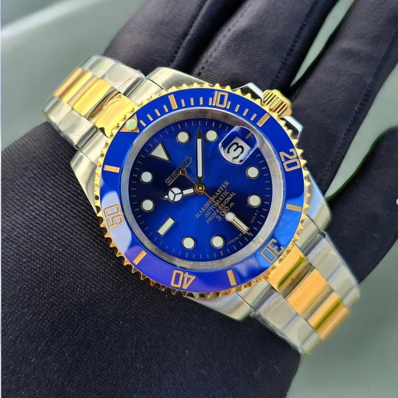 Seiko Mod Submariner Blue | Twotone - TWTwatches