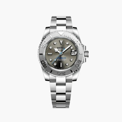 Seiko Mod Submariner Yachtmaster | Silver - TWTwatches